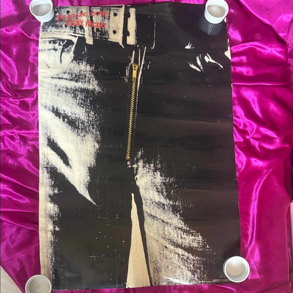 Sticky fingers Black Graphic Men's Jeans Poster Print - Rolling Stones Inspired